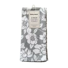 Kitchen towels AIMAI 2pcs 38,1xH63,5cm, grey flower