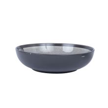 Taldrik RITA D19xH5cm, must/hall