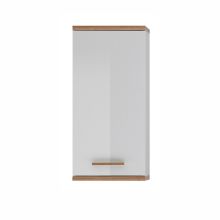 Upper bathroom cabinet 923, 35,5x20,5xH74,5cm, white / oak