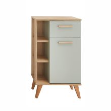 Tall bathroom cabinet 963, 50,5x33xH89,5cm,  sage/oak