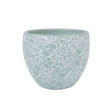 Plant holder FLORA D24xH19.5cm, greenish gray