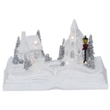 Рождественские украшения BOOKVILLE 21,5x15xH13см, LED-свечи, белый, книга