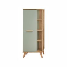 Tall bathroom cabinet 963, 50,5x33xH128cm,  sage/oak