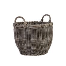 Корзина WICKER с ручкой, D41xH30/38cм, серый
