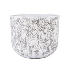 Кашпо LOUNA D44xH36см, белый/серый