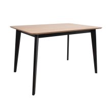 Dining table ROXBY 120x80xH76cm, oak/black