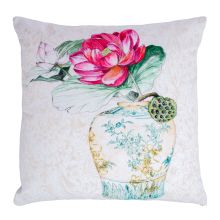 Cushion CASILDA 50x50cm, lotus flower with vase