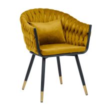 Chair FLORA golden yellow