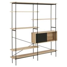 Книжный шкаф ANGUS 3/5-ne, 172x27xH188см, дуб дикий