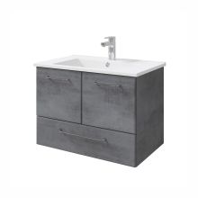 Washbasin cabinet with ceramic washbasin 945, 72x44xH51cm, dark grey