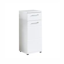 Bathroom cabinet MONTE 37x34xH87cm, white gloss
