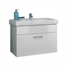 Шкаф под раковину и раковина 312, 80x48xH57см, белый глянцевый