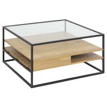 Coffee table RANDOLF 80x80xH40cm, oak