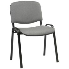 Стул для посетителей ISO 54,5x42,5xH82/47cм, сиденье: ткань, цвет: серый, рама: чёрный