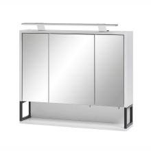 Зеркальный шкаф с LED-светильником LIMONE 70x16xH61-68см, белый