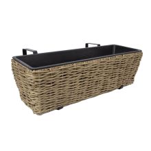 Кашпо балконное WICKER 60x19xH18cм, бежевый