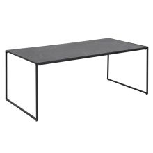 Coffee table INFINITY 120x60xH48cm, black marble