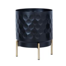 Flowerpot DEIA  D21xH26cm, black/golden