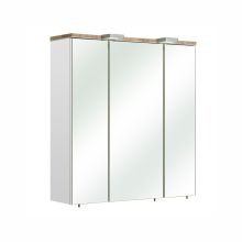 Mirror cabinet with LED lighting 34, 65x20xH70cm, white gloss
