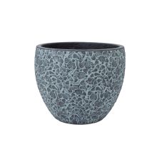 Plant holder FLORA D24xH19.5cm, black/grey