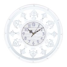 Wall clock ORNAMENT D44cm, white