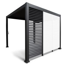 Louvers wall for gazebo MIRADOR-111 93cm, dark grey