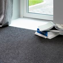 Carpet SAVANNA 133x200cm, black, woolen flatweave