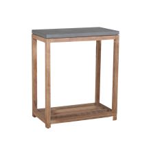 Полка SANDSTONE 65,5x34,5xH75см, полки: фиброцемент, цвет: серый, деревянная рама из акации