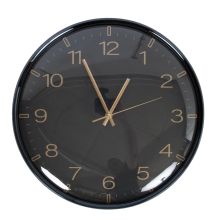 Wall clock CLASSY D36cm, black/gold
