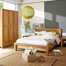 Кровать CHICAGO NEW с матрасом HARMONY DELUX (85266) 160x200cм, дерево: дубовый шпон, цвет: натуральный