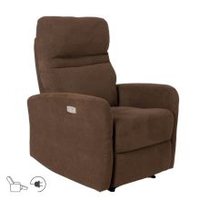 Recliner armchair SAHARA with electric mechanism, brown