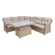 Garden furniture set PACIFIC table, corner sofa