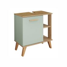 Washbasin cabinet 963, 60,5x33xH65cm, sage/oak