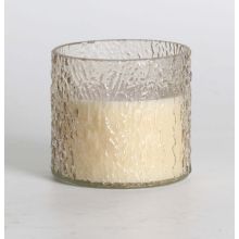 Scented candle in glass NATURE GREEN H9cm, French Pear & Freesia