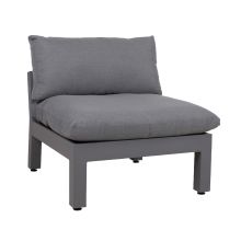 Modular sofa FLUFFY armless section, grey