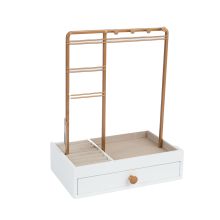 Jewelry stand LARA H26cm, with a drawer, white