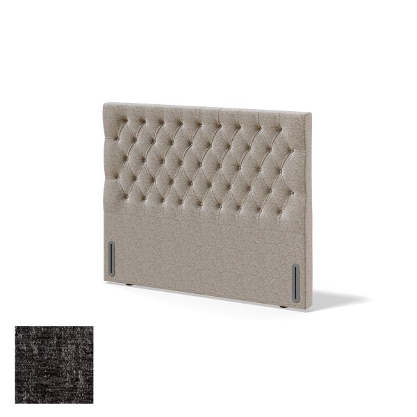 Headboard RED/BLACK SOLHALL AVOLA 160cm, dark grey