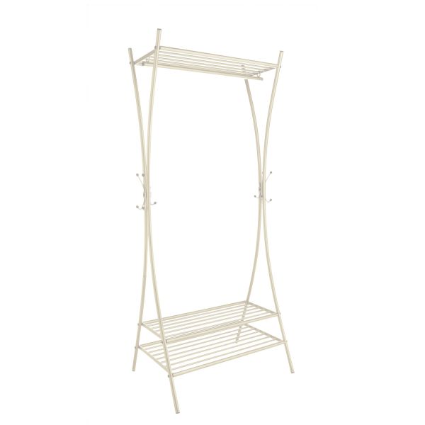 Riiulitega nagi DOUBLE XX 76x59xH176cm, valge