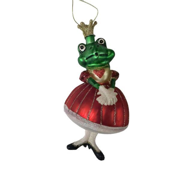 Jõuluehe JOY FROG QUEEN 14cm, klaas