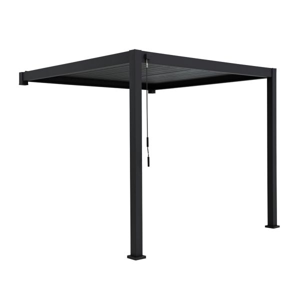 Varikatus MIRADOR-111 3x4m seinale paigaldatav, tumehall