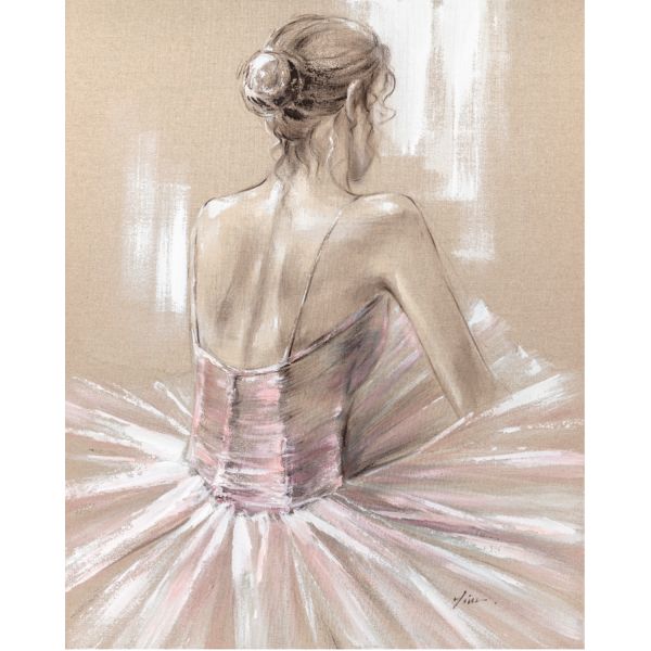 Õlimaal LINEN 80x100cm, naine roosas