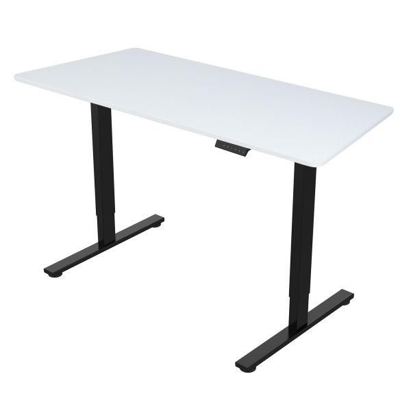 Töölaud ERGO FIT 1-mootoriga 120x60xH71,5-116cm, valge/must