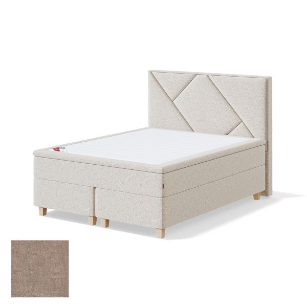 Continental bed RED CONTINENTAL CLIFF 160x200cm, medium, beige