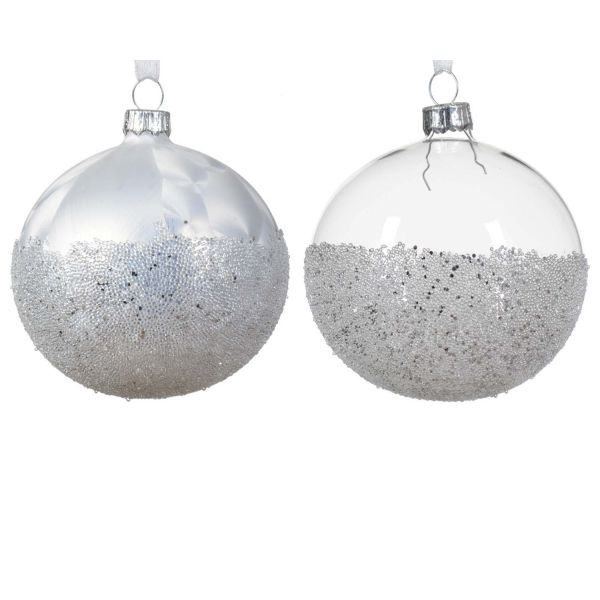 Jõuluehe GLOW NOW D8cm, klaas, hele mix