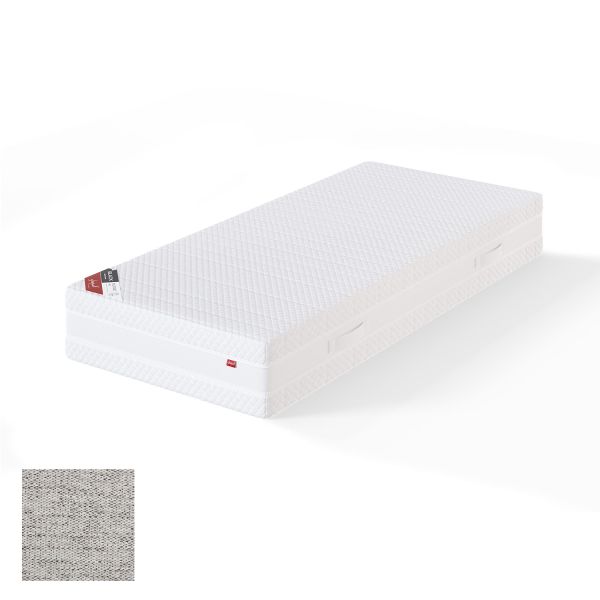 Spring mattress BLACK MULTIPOCKET VERANO 90x200cm, firm, light grey
