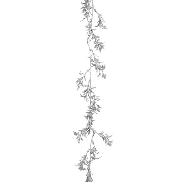 Garland GLOW LEAF 180cm, silver