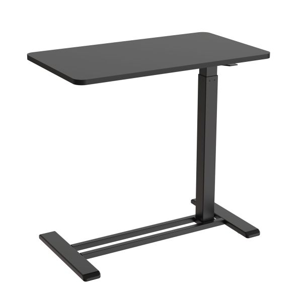 Töölaud ERGO ühe jalaga 70x40xH66-106cm, manuaalne, must