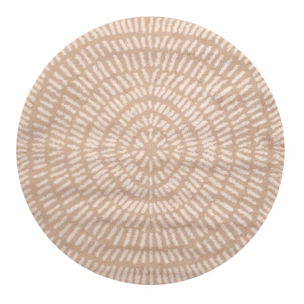 Carpet VELUTTO-1, D160cm, beige/white