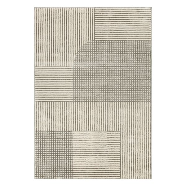 Carpet ZOE-3, 200x285cm, grey stripe