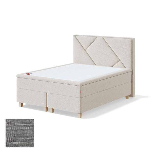 Continental bed RED CONTINENTAL MANGO 180x200cm, firm, light grey